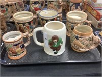 Steins, including Mustache Steins.