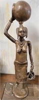 SW - TRIBAL BRONZE STATUETTE 15"T (K2)