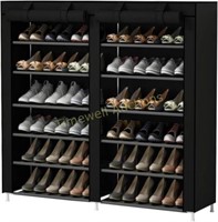 UDEAR Shoe Rack 12-Tier  Non-Woven  Black