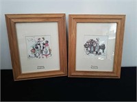 Two 10.5 x 12.5 in Norman Rockwell pictures