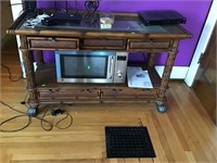 Carved Sofa Table W/drawers 22x30x50