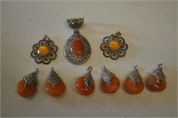 9 Antique Asian Jewelry Pendants