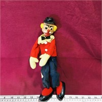 Bendy Clown Doll (Vintage) (11 1/2" Tall)