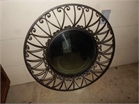 Wrought Iron Wall Mirror 32in