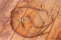 Leather Reins w/ Copper Mouth D-Ring Snaffle