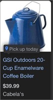 GSI Outdoors 20-Cup Enamelware Coffee Boiler