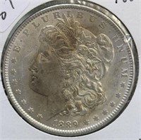 1889 MORGAN DOLLAR AU