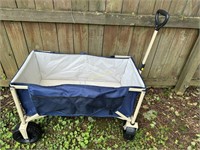 Blue/Tan Yard Cart on 8" Plastic Tires