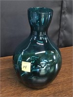 Blue Glass Vase 9 1/4"