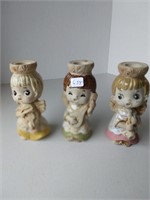 (3) Angel Candle Holders