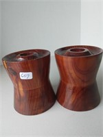 Nice Pair Wooden Candle Holders