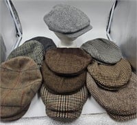 Peaky Blinders/Newsboy Style Hats Lot of 10