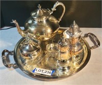 (7) Piece Silver Plated Set