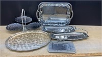 6 Metal Serving Trays. *LYR. NO SHIPPING