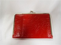 Women's Red and Sliver Wallet- Purses