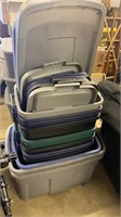 11 Heavy Duty Rubbermaid Totes with Covers