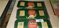 Vintage Rolled Out Sinclair Oil Cans - lot of 3