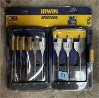 Irwin 8 pc. Speedbor wood auger set, new