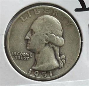 1951D Washington Quarter Silver