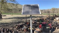 Solar Panel On A Tire Stand