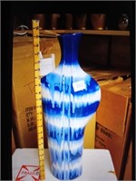 Pretty blue and white vase