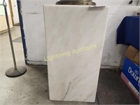 ALABASTER WHITE MARBLE PEDESTAL BASE