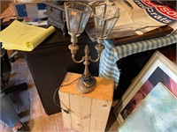 Vintage Lamp and Wooden Crate