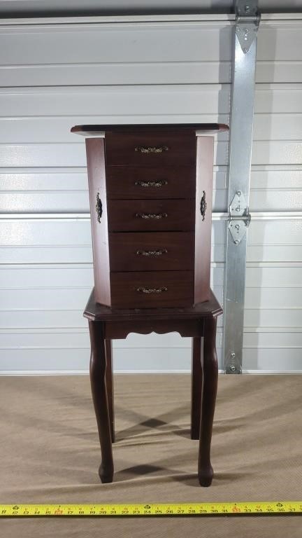 JEWELRY ARMOIRE 33" TALL X 12" X 9"