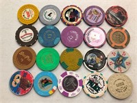 20 Various Las Vegas Nevada Casino Chips