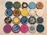 20 Various Las Vegas Nevada Casino Chips