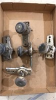 5 Victorian wood handle key sets