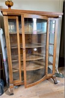 Beautiful Antique China Cabinet w/ curved glass.
