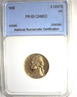 1958 Nickel PR69 CAM LISTS $725