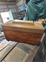 Antique wooden box - tea caddy?