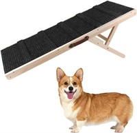 Dog Ramp, Wooden Adjustable Pet Ramp for All Dogs