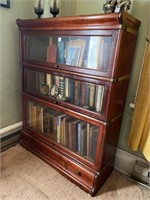 WOODEN BARRISTER BOOKCASE W/ DRAWER