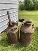 (2) MILK CANS (25" TALL)
