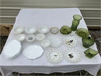 Milk Glass Candy Dishes/Platters/Indiana-Fairfield