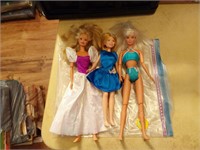 3 Barbie Dolls