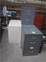 3 Vintage Steel File Cabinets