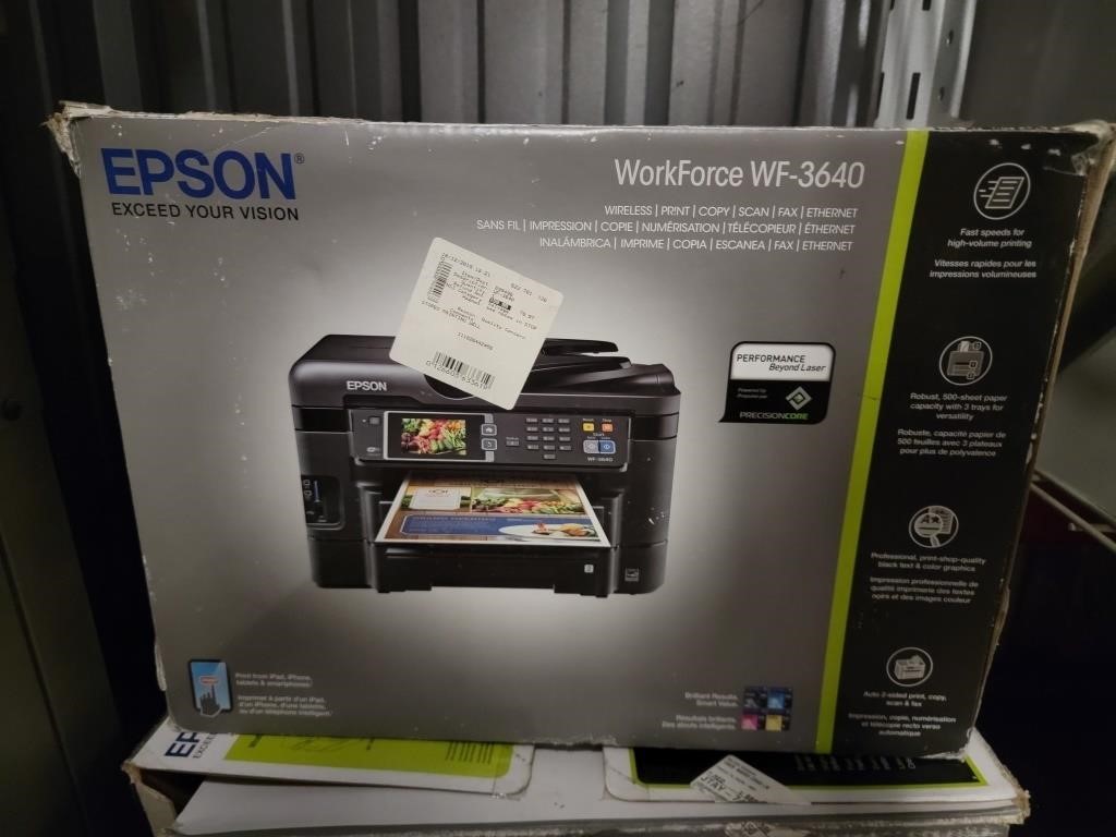 Epson Workforce Wf 3640 Printer Live And Online Auctions On 7149