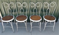 4 Vintage Ice Cream Chairs