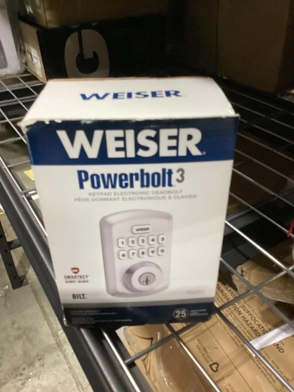 Weiser Powerbolt 3 Satin Chrome Keyless Entry