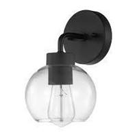 1 LIGHT WALL SCONCE MATTE BY GLOBE ELECTRIC BLACK