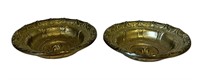 Pair of Heavy Brass Decorative Bowls