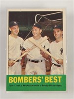1963 TOPPS BOMBER'S BEST NO. 173 MANTLE