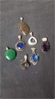 Beautiful group of stone pendants most are
