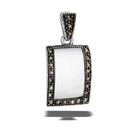 Mother Of Pearl Marcasite  Pendant