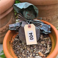 Copper Garden Accent,plastic pots, terra cotta pot