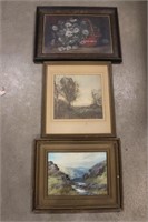 3 FRAMED ORIGINAL PIECES OF ARTWORK